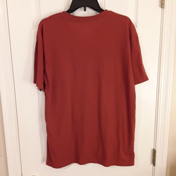 Pacsun Basics Redwood Loch Solid Boxy T-Shirt AL dark orange never worn - Picture 3 of 4